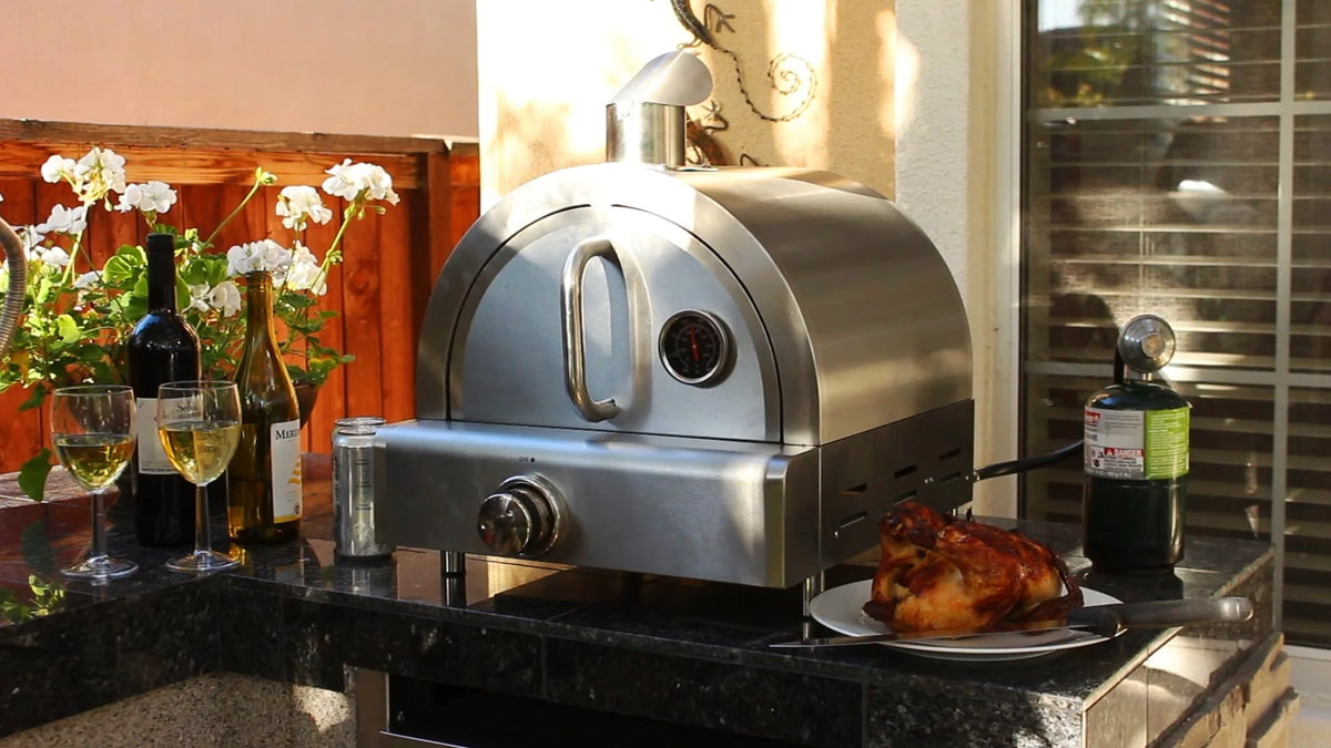Mont Alpi MAPZ Table Top Gas Stainless Steel Large Portable Pizza Oven Cooker