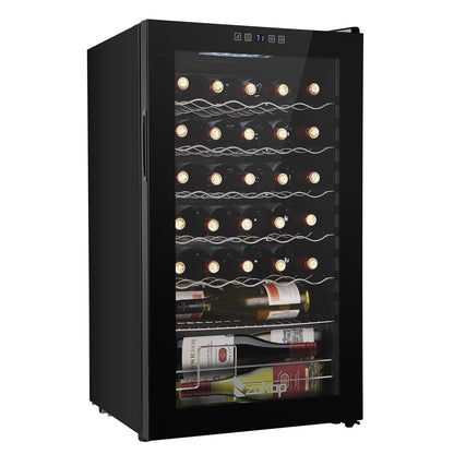 Ktaxon 18 Bottle Compressor Wine Cooler Freestanding Wine Fridge, Fast Cooling, Low Noise