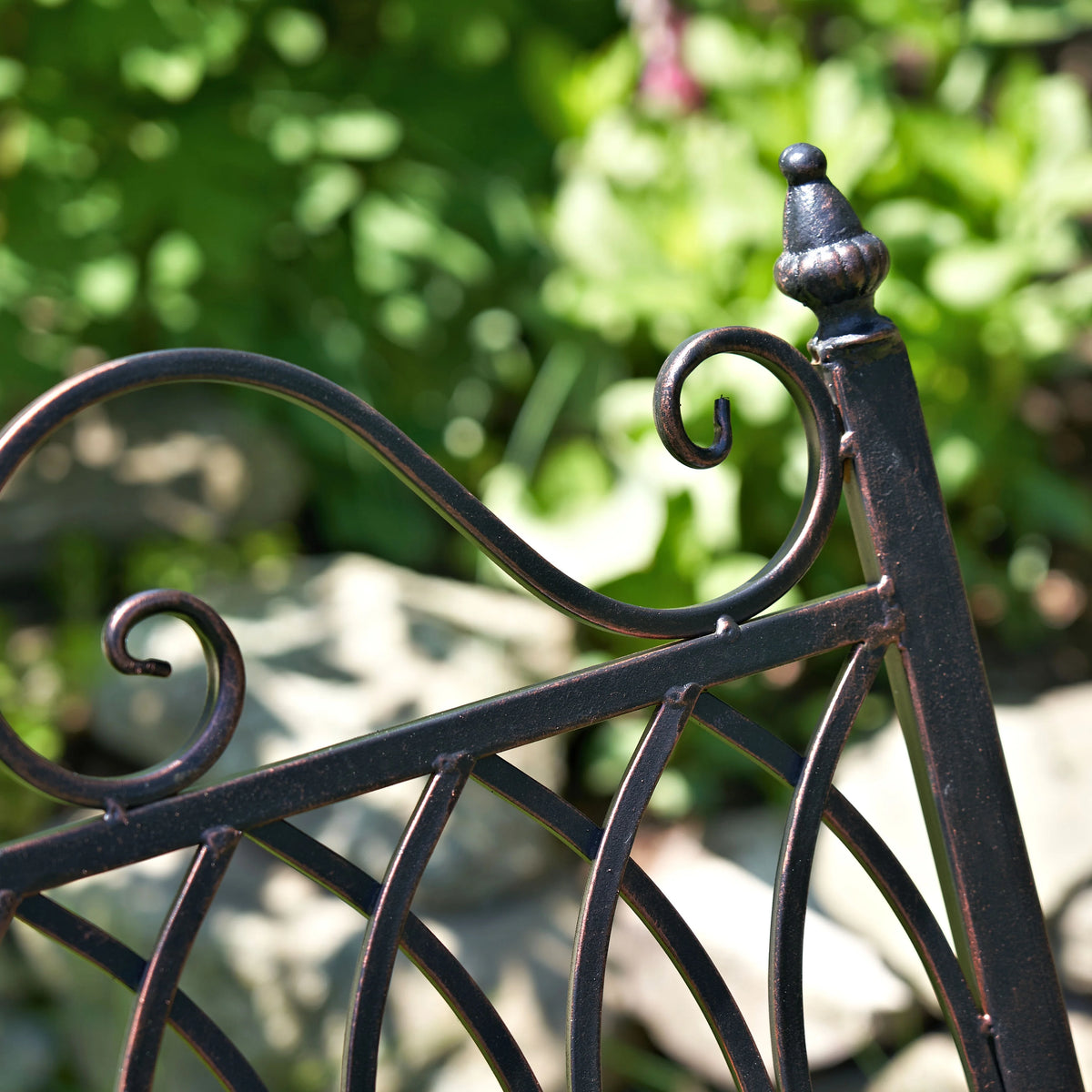 Outdoor Metal Rocking Arm Chair/Bench (Bench, Bronze)