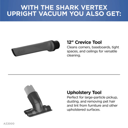 Shark? Vertex DuoClean? PowerFin Upright Vacuum Powered Lift-Away?, Self-Cleaning Brushroll, AZ2000