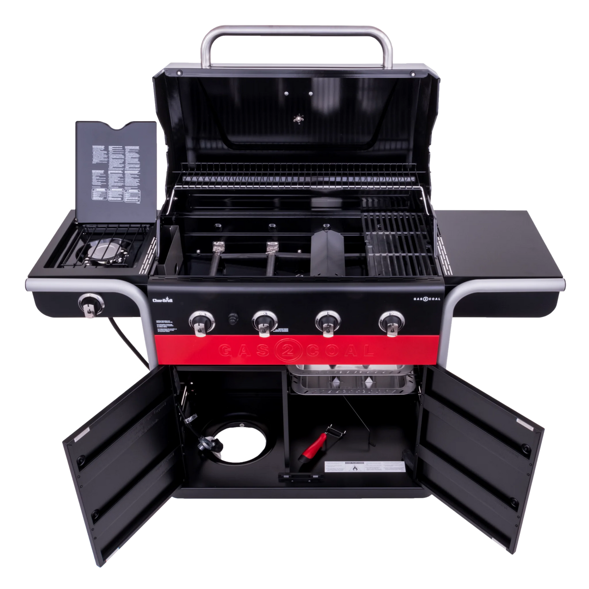 Gas2Coal 4-Burner LP Gas & Charcoal Outdoor Combination Grill