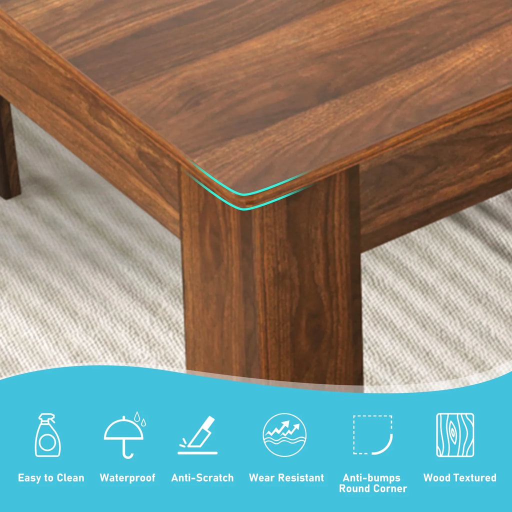 ChVans Large Mobile Extendable Dining Table for 6-8, Modern Wood Kitchen Table Rectangular Table for Dining Room, Living Room