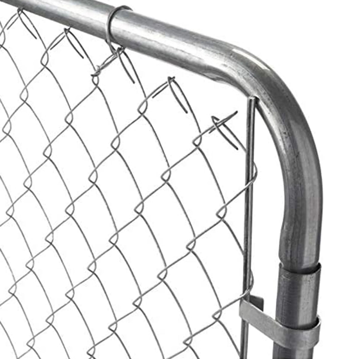 Adjust-A-Gate Fit-Right Chain Link Gate Kit with Square Corner Frame, Black