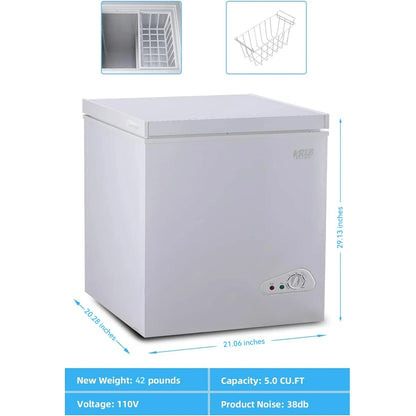 GGTB 3.0 Cu.ft Chest Freezer Top Open Door Compact Freezer with Adjustable Temperature Black