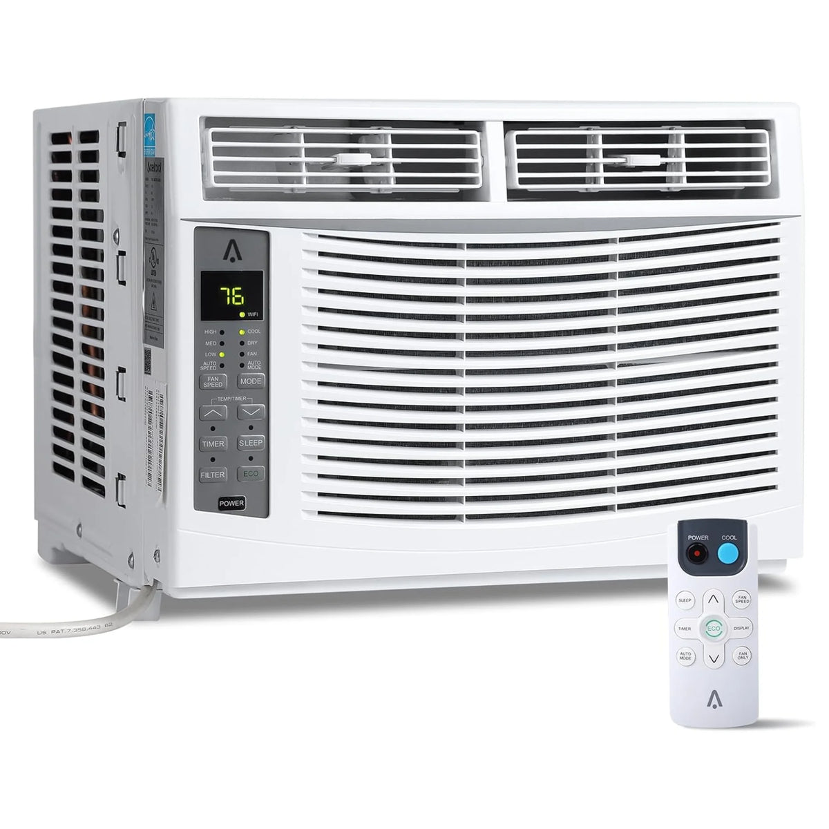 Garvee 5000 BTU Window Air Conditioner,Fast Cooling for Rooms up to 150 Sq. ft,Window Ac Unit with 7 Level Temperature Setting,White
