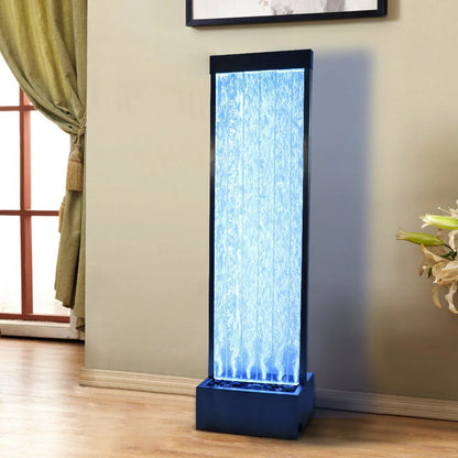 72'' Acrylic Bubble Fountain, Standing Bubble Panel, Color Lights/Remote Ctrl