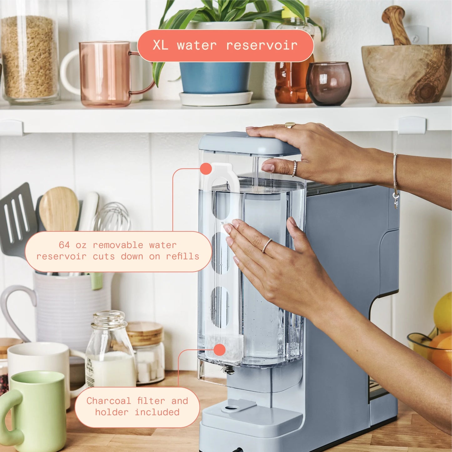 Beautiful Perfect Grind�?Programmable Single Serve Coffee Maker, White Icing by Drew Barrymore