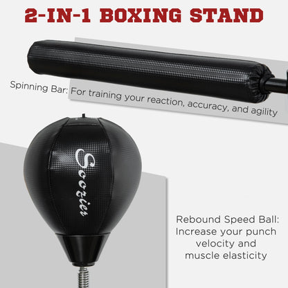 Soozier Speed Bag Boxing Bag Stand Reflex Training Equipment