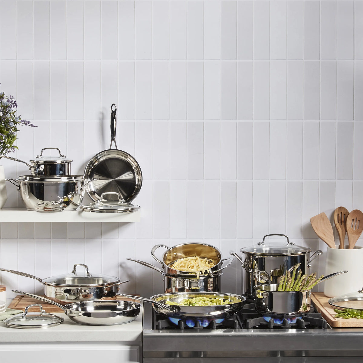 Cuisinart Chef��s Classic 17-Piece Stainless Steel Cookware Set