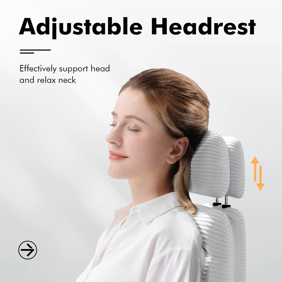 Solfway Criss Cross Chair with Wheels & Flip-up Arms, Executive Office Chair with Foot Rest, Swivel Cross Legged Office Chair, White Corduroy Fabric Comfy Computer Desk Chair, Vanity Chair for Home
