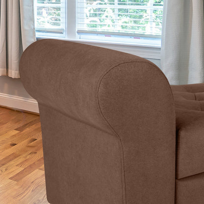 Storage Bench with Upholstered Rolled Arm Ottoman Bench Couch w/ Solid Wood Legs for Bedroom End of Bed,and Living room,Gray