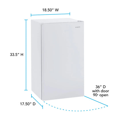 Avanti 3.2 cu. ft. Compact Refrigerator, Mini-Fridge, in White (RM3306W)