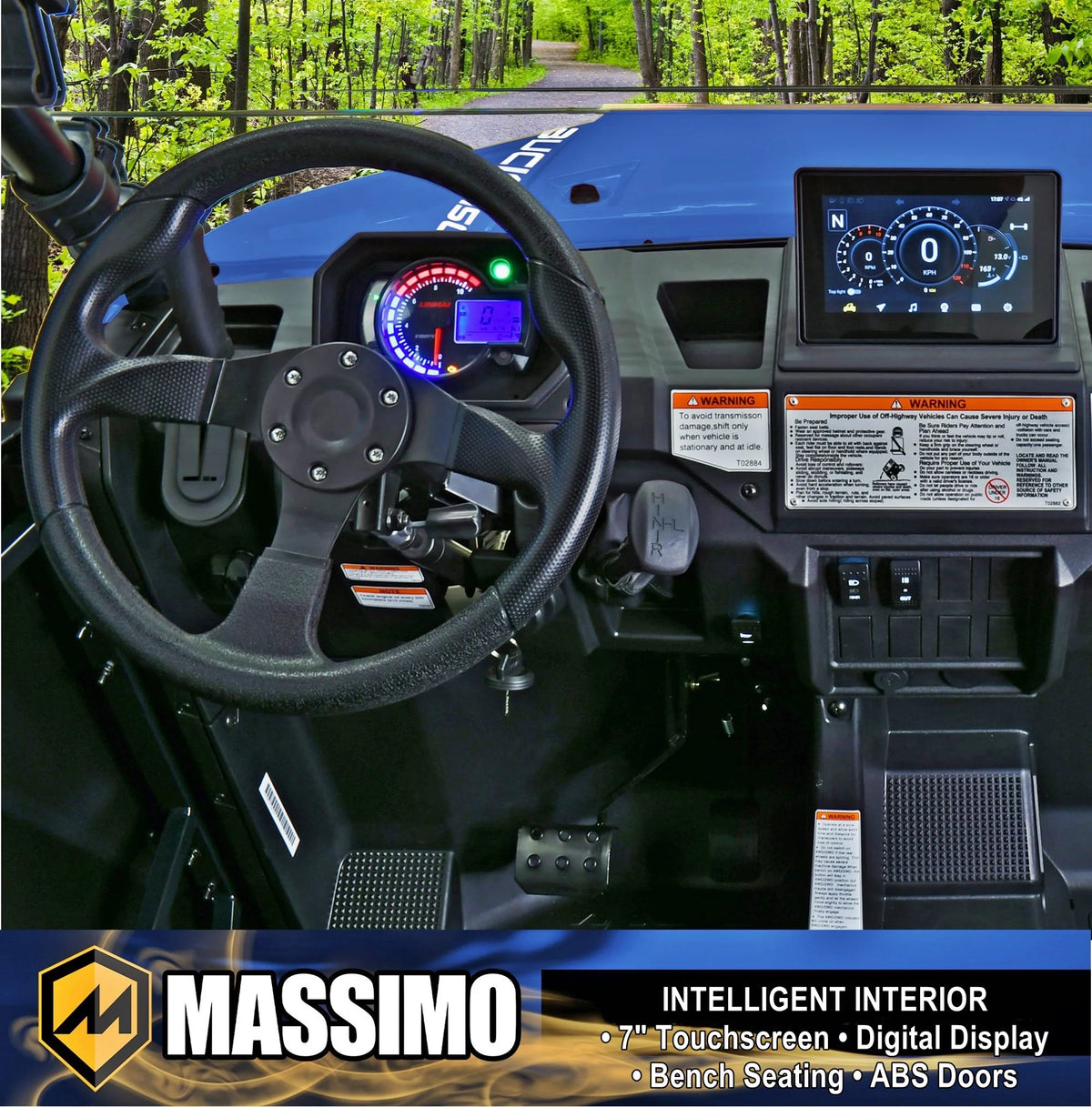 Massimo Buck 450 Side by Side UTV, EFI, 4 Stroke, 325cc, 25.5 HP, 4X4, 3000lb Winch - Red