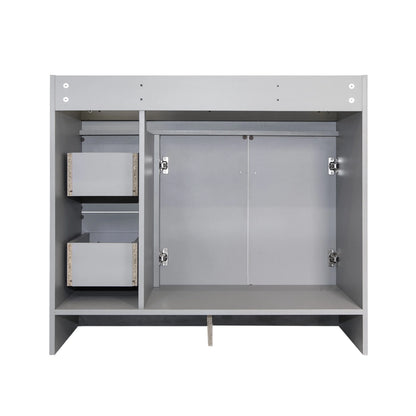 Design House Wyndham 36" Solid Wood Ready to Assemble 2-Door and 2-Drawer Bathroom Vanity Cabinet, White
