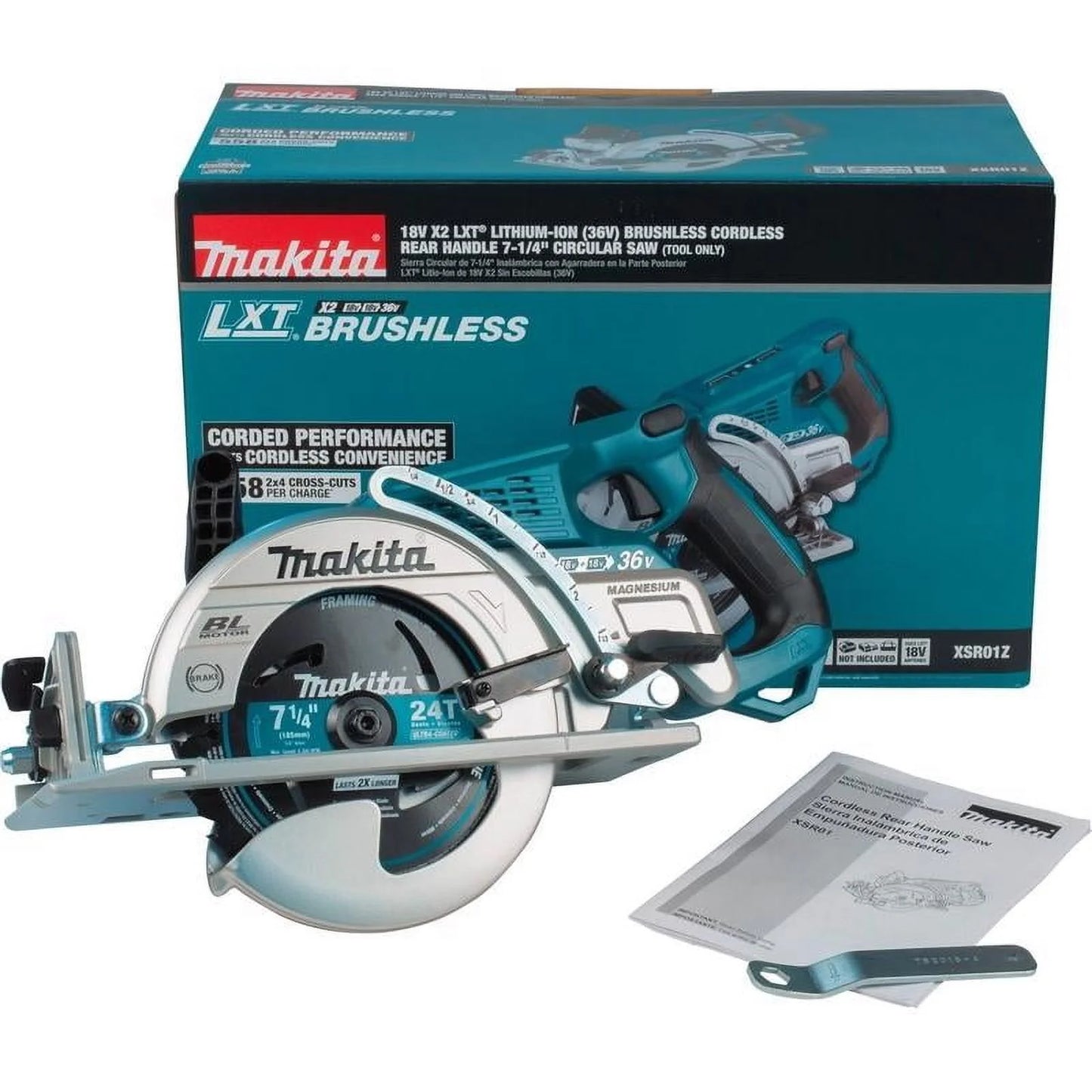 Makita Circular Saw, 7.25 in Dia, 5100 RPM XSR01Z