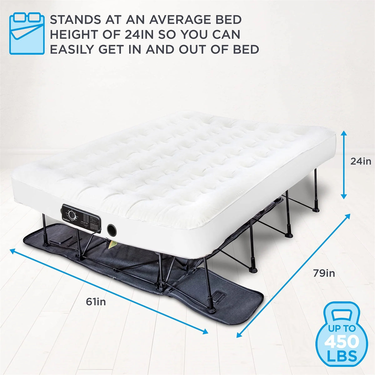 Ivation EZ-Bed 10 in Portable Air Beds with Built-in Pump, Full