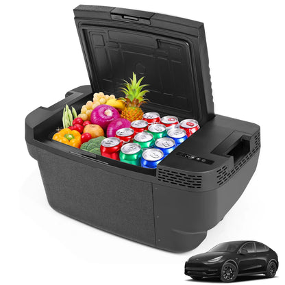 Car Refrigerator for Tesla Model Y 2019-2024 , 37QT(35L) -4�H~68�H Car Fridge 12V Refrigerator , APP Control, Trunk Portable Freezer for Camping Tailgating Road Trip