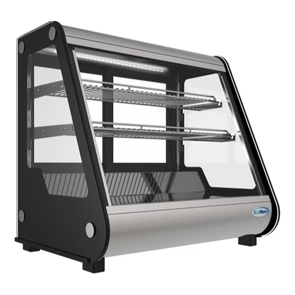KoolMore - CDC-5C-BK 35" NSF Commercial Countertop Refrigerator Display Case Merchandiser with LED Lighting - 5.6 cu. ft, Black and Stainless Steel (858154008317)