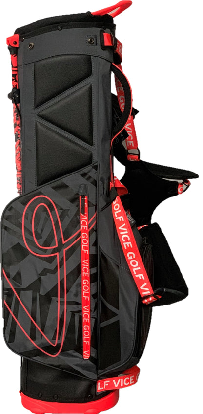 Vice Golf Smart Stand Bag Black/Neon Red