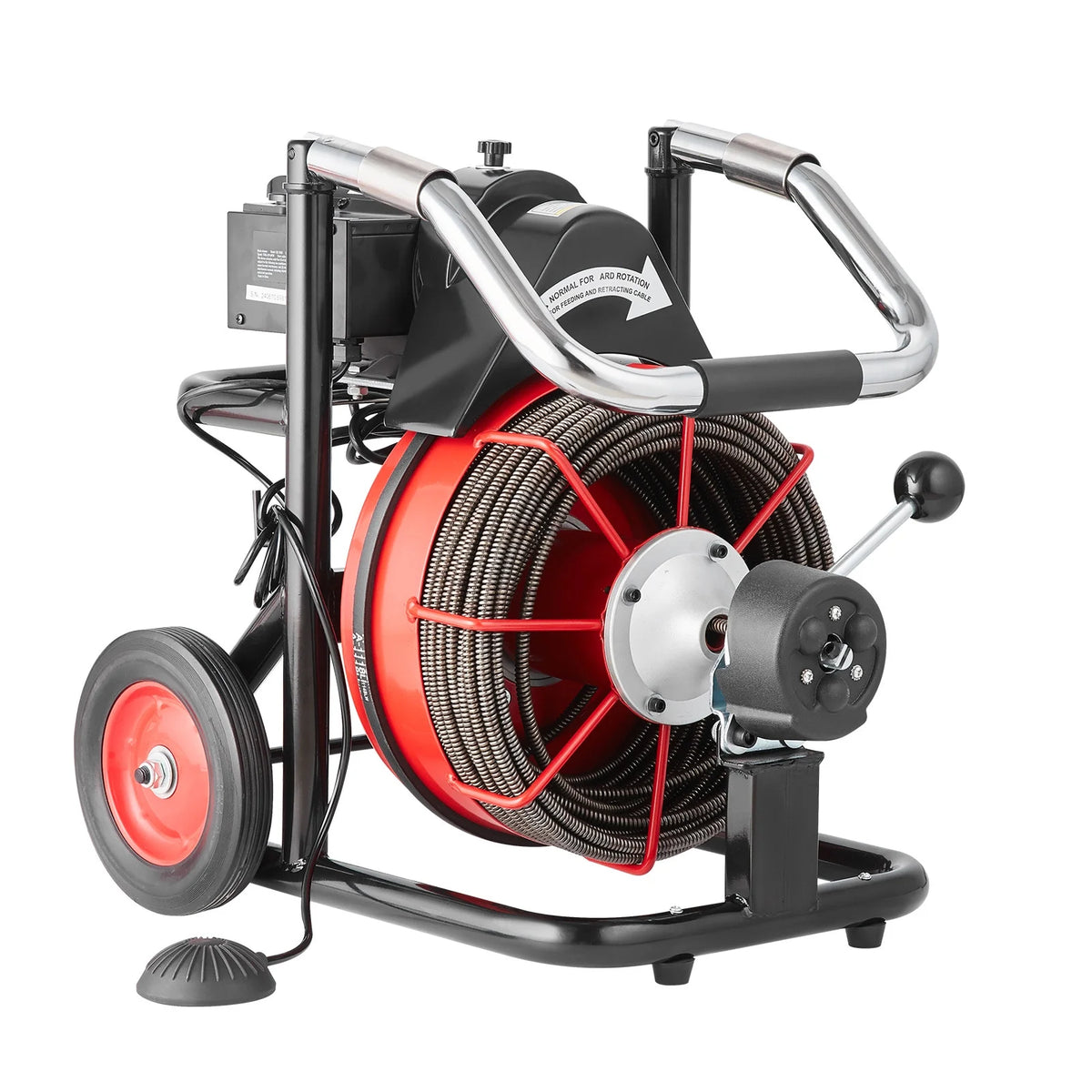 Drain Cleaner Machine Electric Drain Auger 100FT x 3/8 In Auto Feed