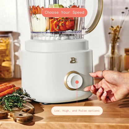 Beautiful 10-Cup Food Processor with Accessories, White Icing by Drew Barrymore