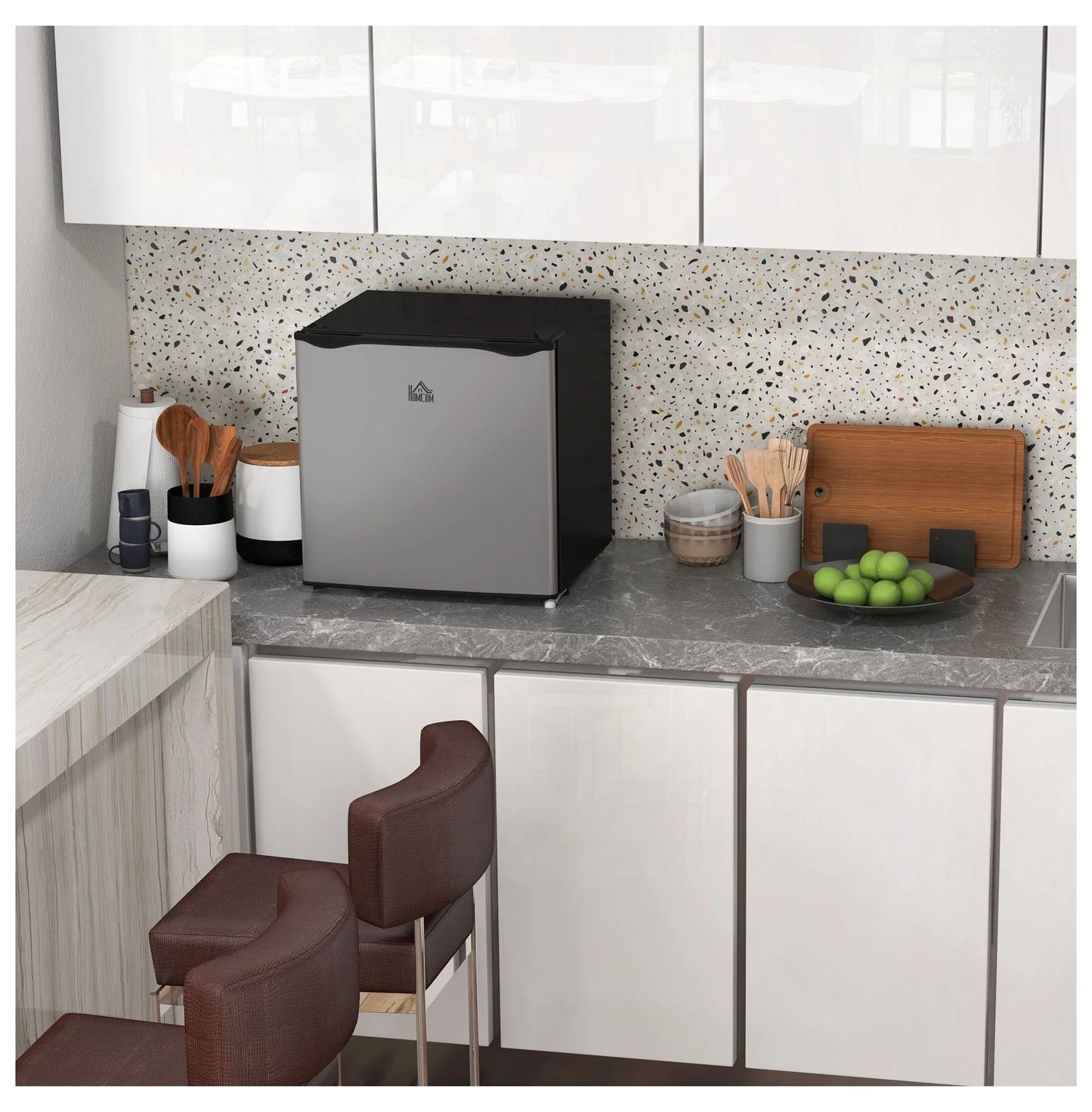 Mini Upright Freezer 1.1 Cu.Ft - Compact Silver Freezer, Removable Shelves, Low Noise, Adjustable Temperature - Ideal for Apartments, Dorms, Offices