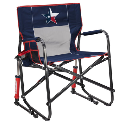 GCI Outdoor Freestyle Rocker XL Oversized Foldable Rocking Camp Chair, Pewter