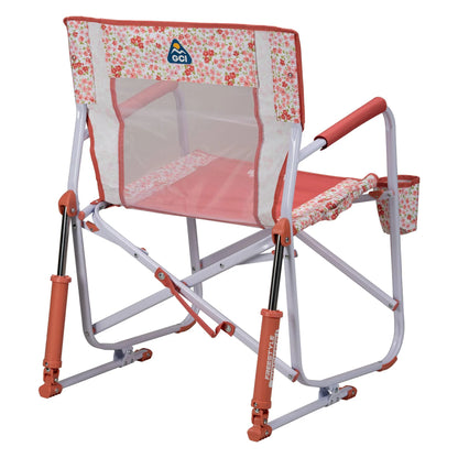 GCI Outdoor Freestyle Rocker Foldable Rocking Camp Chair, Purple Floral