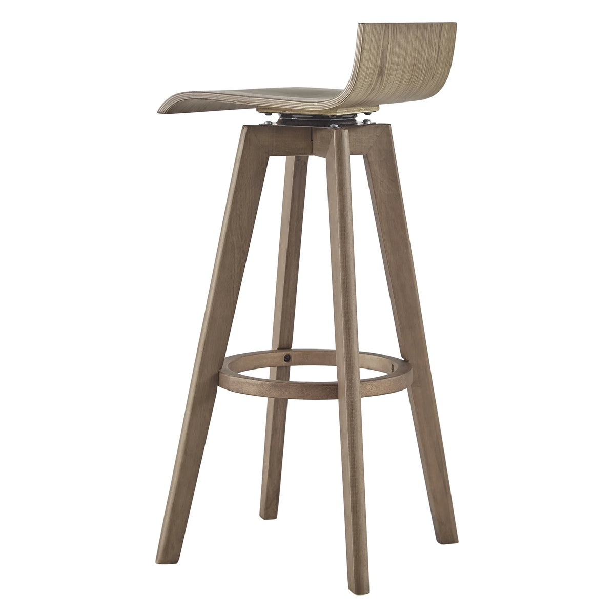 Weston Home Aleksi Modern Wood 29-inch Swivel Bar Stool, Set of 2, Natural