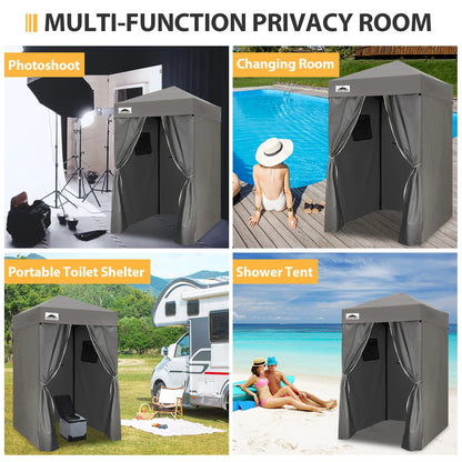 EAGLE PEAK Flex Ultra Compact 4 ft x 4 ft Pop-up Changing Room Canopy, Portable Privacy Cabana