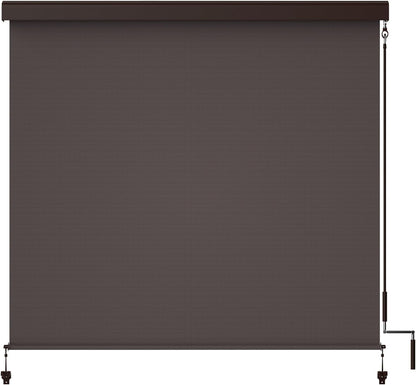 Superjoe Outdoor Roller Shade for Patio, Cordless Blackout Waterproof Blind, UV Block, 4'L x 6'W
