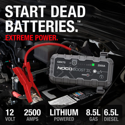 NOCO Boost X GBX75: 2500A 12V UltraSafe Portable Lithium Jump Starter