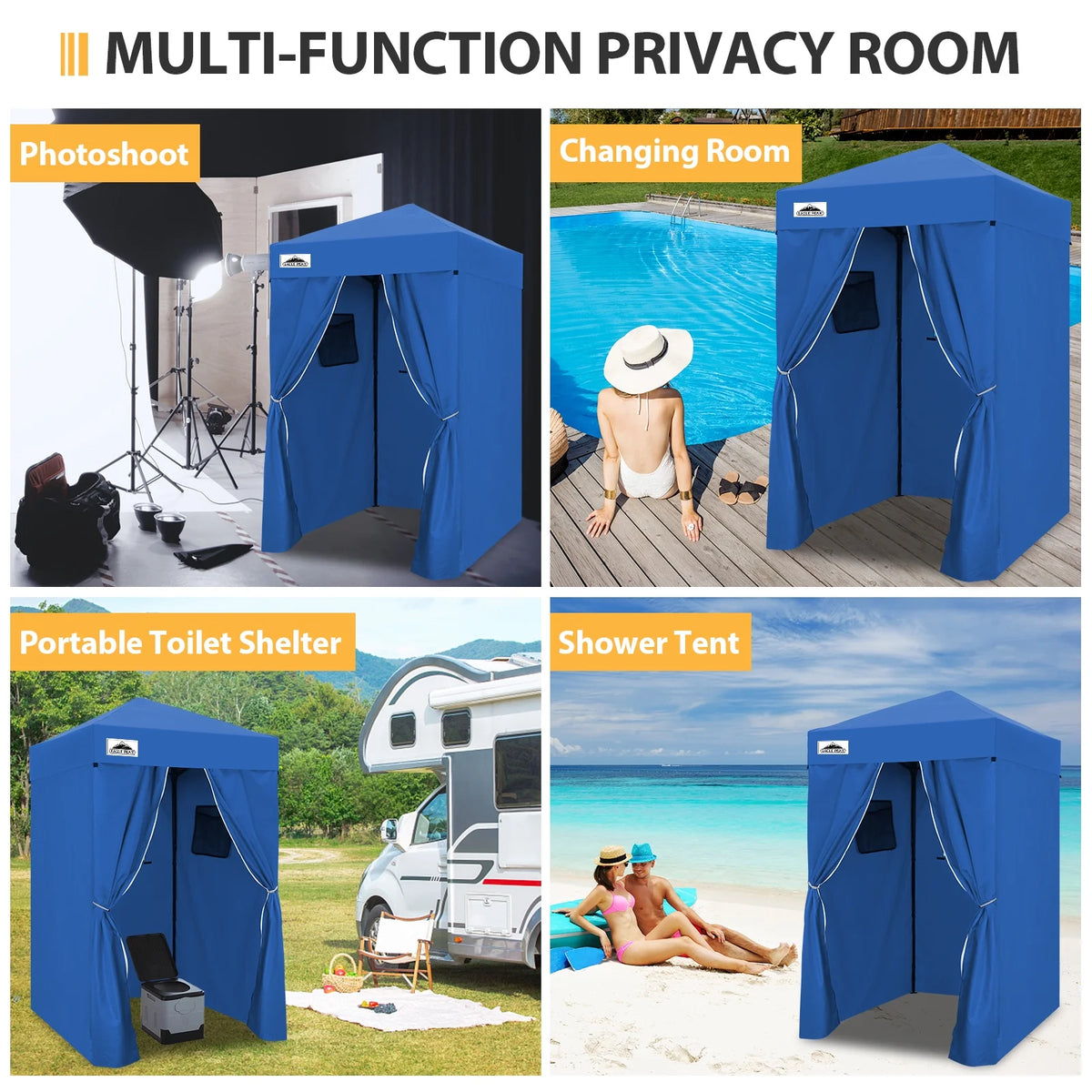 EAGLE PEAK Flex Ultra Compact 4 ft x 4 ft Pop-up Changing Room Canopy, Portable Privacy Cabana