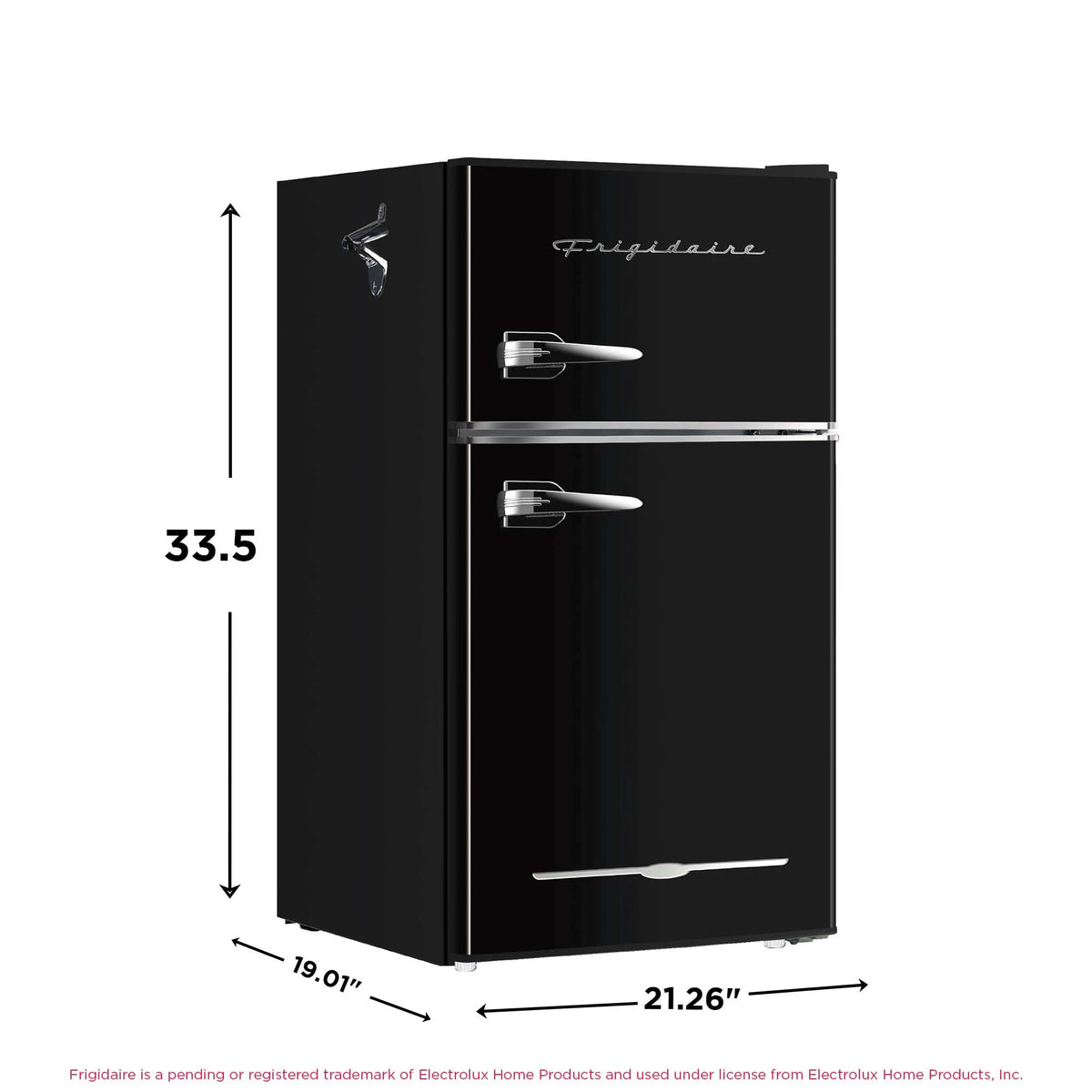 Frigidaire Retro 3.1 Cu ft Two Door Compact Refrigerator with Freezer, Red