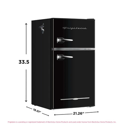 Frigidaire Retro 3.1 Cu ft Two Door Compact Refrigerator with Freezer, Red
