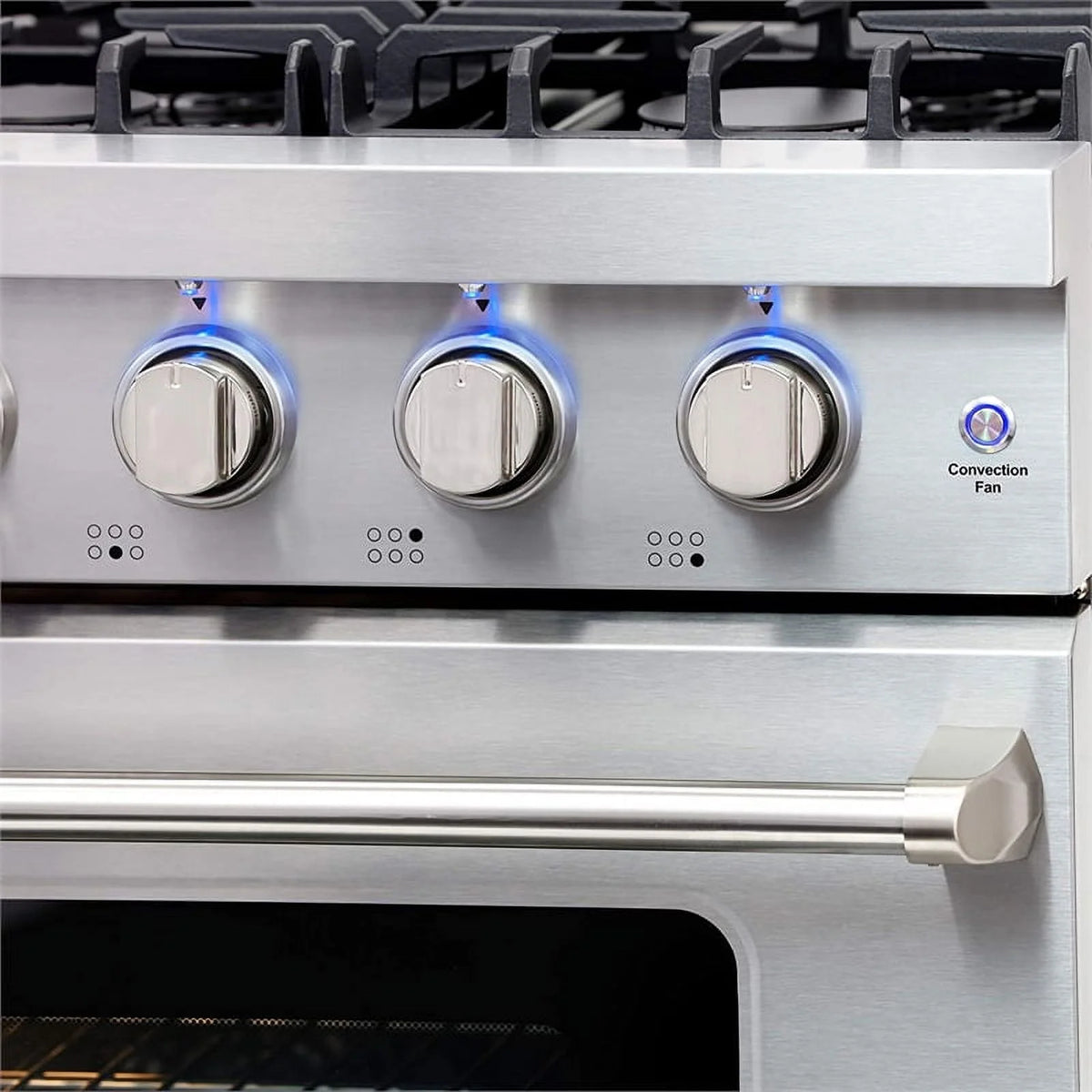 Cosmo 36 Inch 6 Cubic Foot Gas Range Convection Oven with 6 Italian Burners