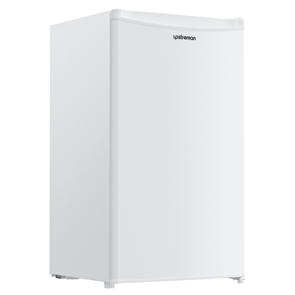 Upstreman 3.2 Cu.Ft. Mini Fridge with Freezer Single Door Small Refrigerator Adjustable Thermostat Compact Fridge with Reversible Door, Low Noise, BR321 Black