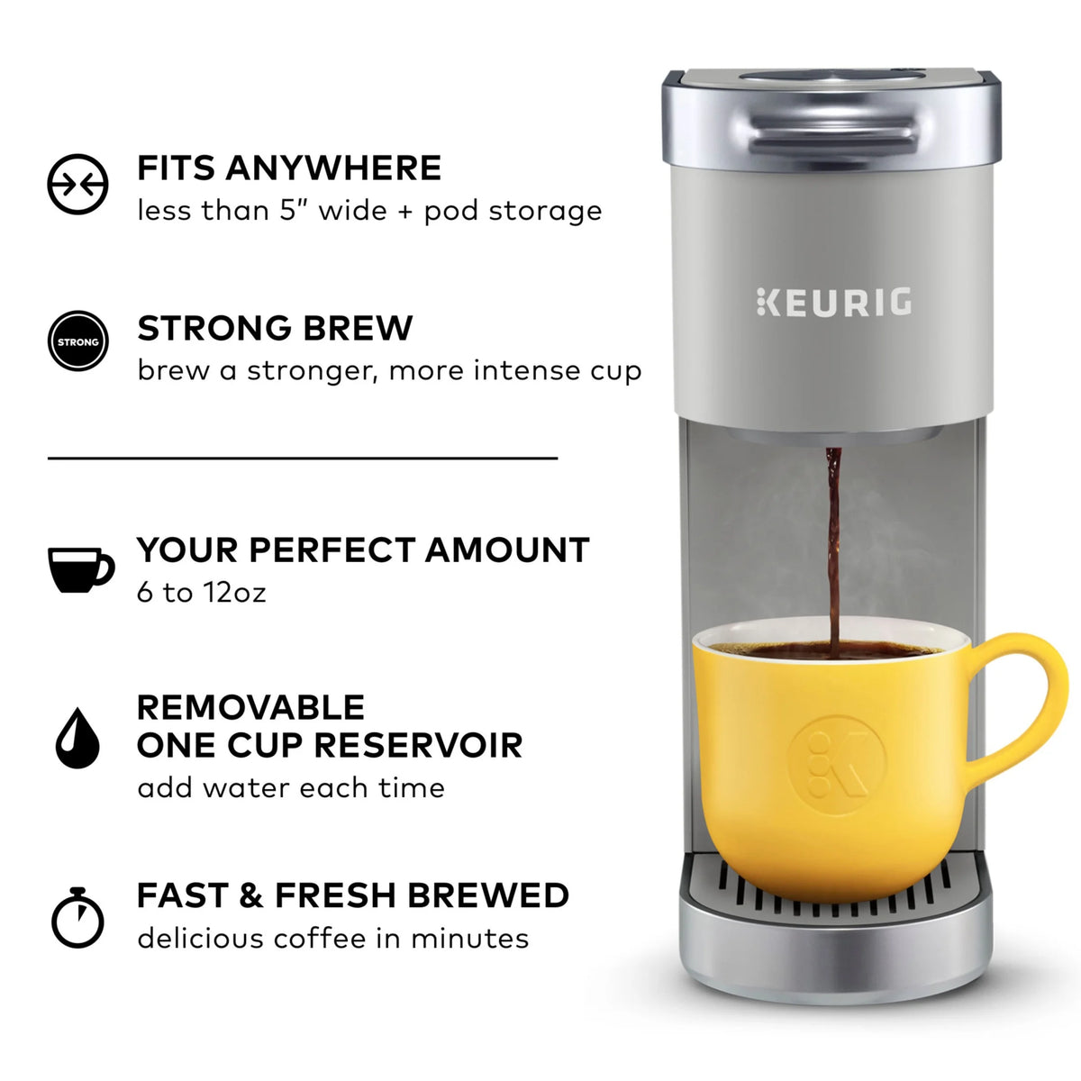 Keurig K-Mini Plus Single Serve K-Cup Pod Coffee Maker, Dusty Rose