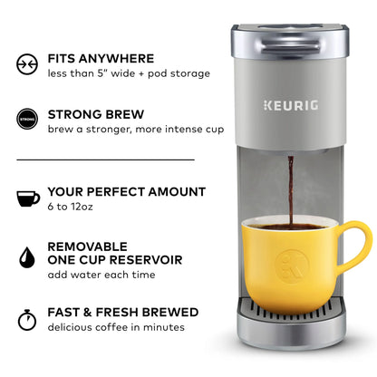 Keurig K-Mini Plus Single Serve K-Cup Pod Coffee Maker, Dusty Rose