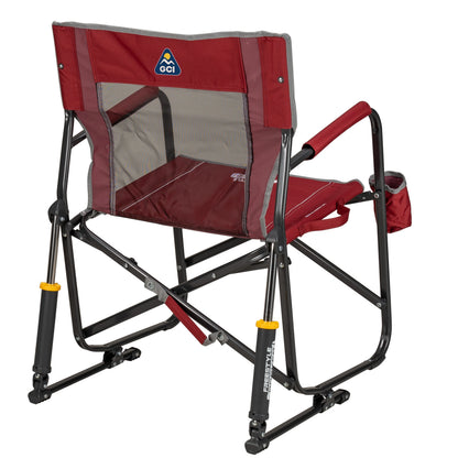 GCI Outdoor Freestyle Rocker Foldable Rocking Camp Chair, Maroon