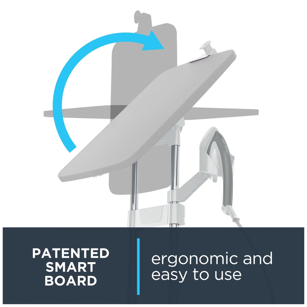 Rowenta IXEO Full Size Steamer for Clothes with Ironing Board, Garment Steamer, 65 Inch, 1500 Watts, Portable, QR1410