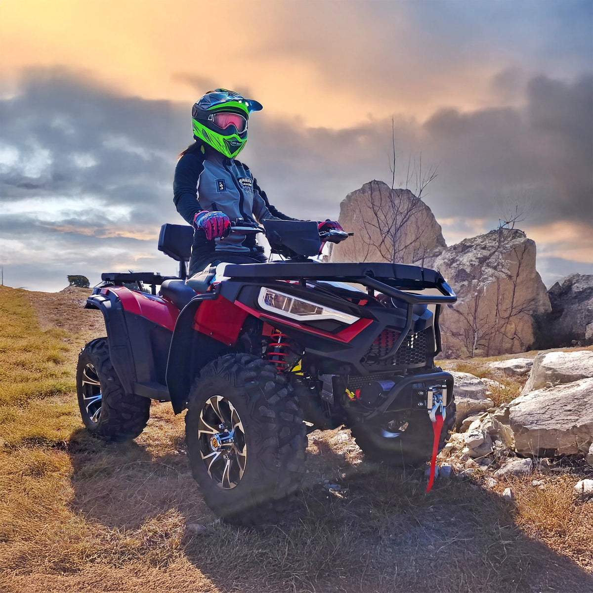 Massimo MSA450F Adult ATV Quad 352cc 25 HP 4 Stroke 4-Wheeler - Sand