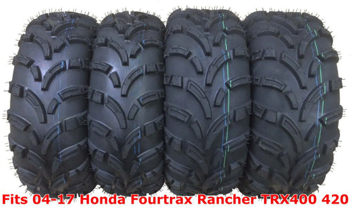 Full Set 04-17 Honda Fourtrax Rancher TRX400 420 ATV Tires 24x8-12 & 24x10-11