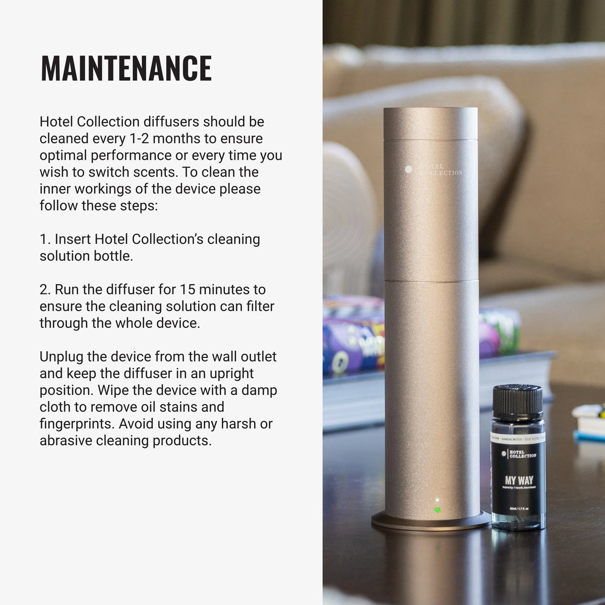 Hotel Collection | Studio Pro Essential Oil Diffuser | 600 sq ft Coverage | Cordless & Portable with Remote | Cold-Air Diffusion Technology Scent Diffuser | Home, Office & Business - Space Gray
