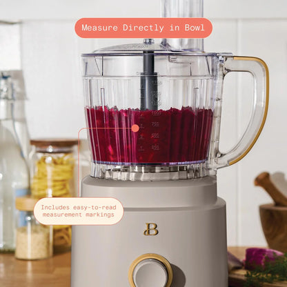 Beautiful 10-Cup Food Processor with Accessories, White Icing by Drew Barrymore
