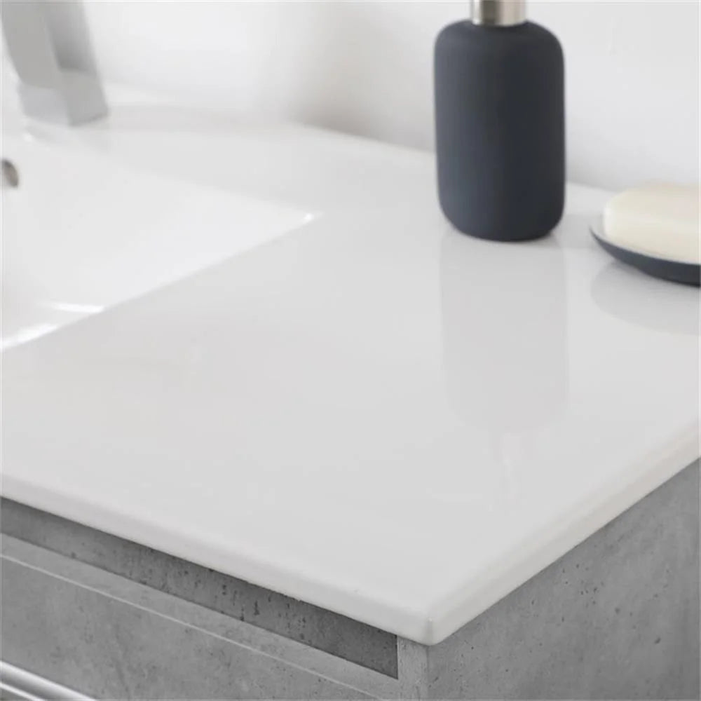 Elegant Kitchen and Bath 48 Inch  Single Bathroom Floating Vanity In Concrete Grey