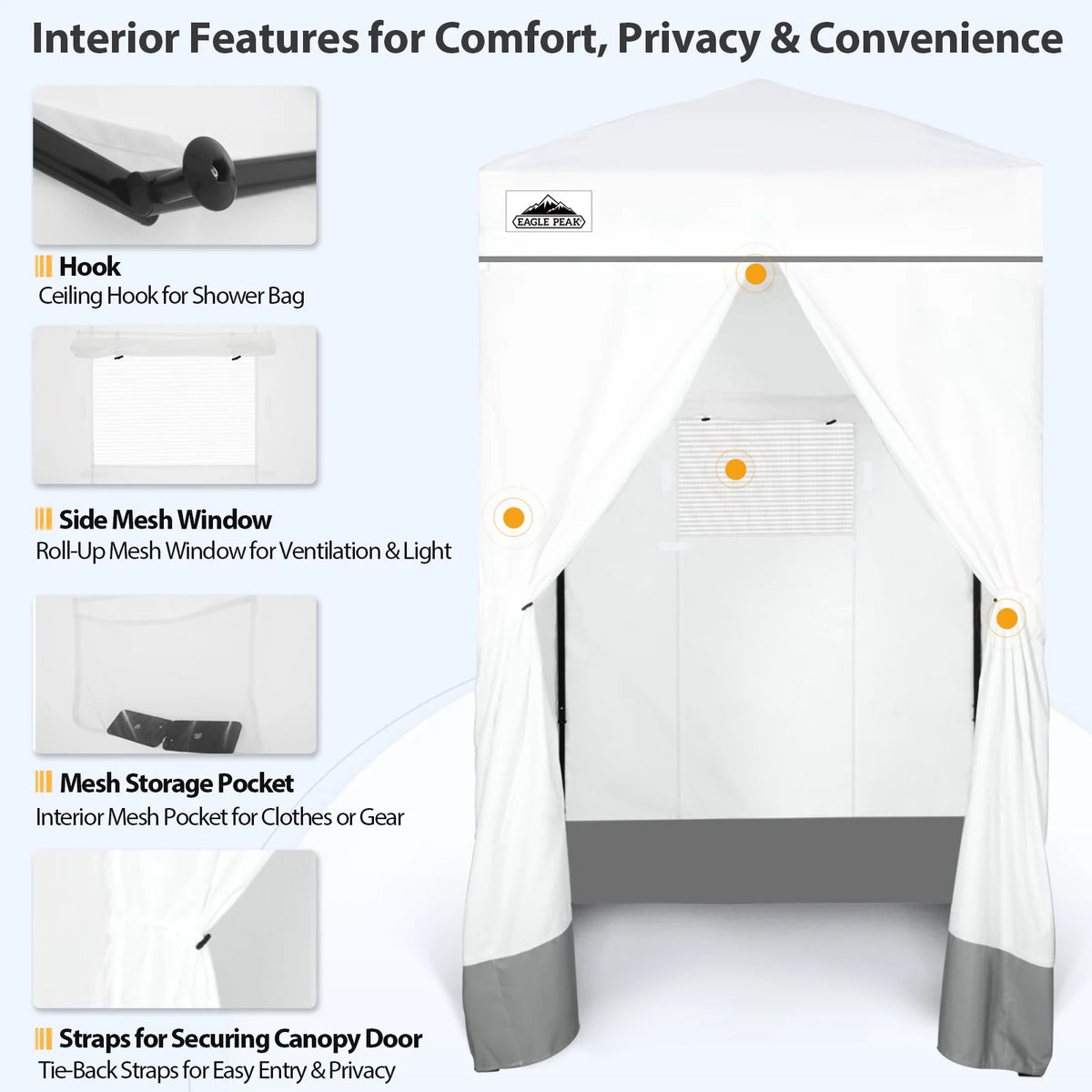 EAGLE PEAK Flex Ultra Compact 4 ft x 4 ft Pop-up Changing Room Canopy, Portable Privacy Cabana