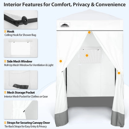 EAGLE PEAK Flex Ultra Compact 4 ft x 4 ft Pop-up Changing Room Canopy, Portable Privacy Cabana