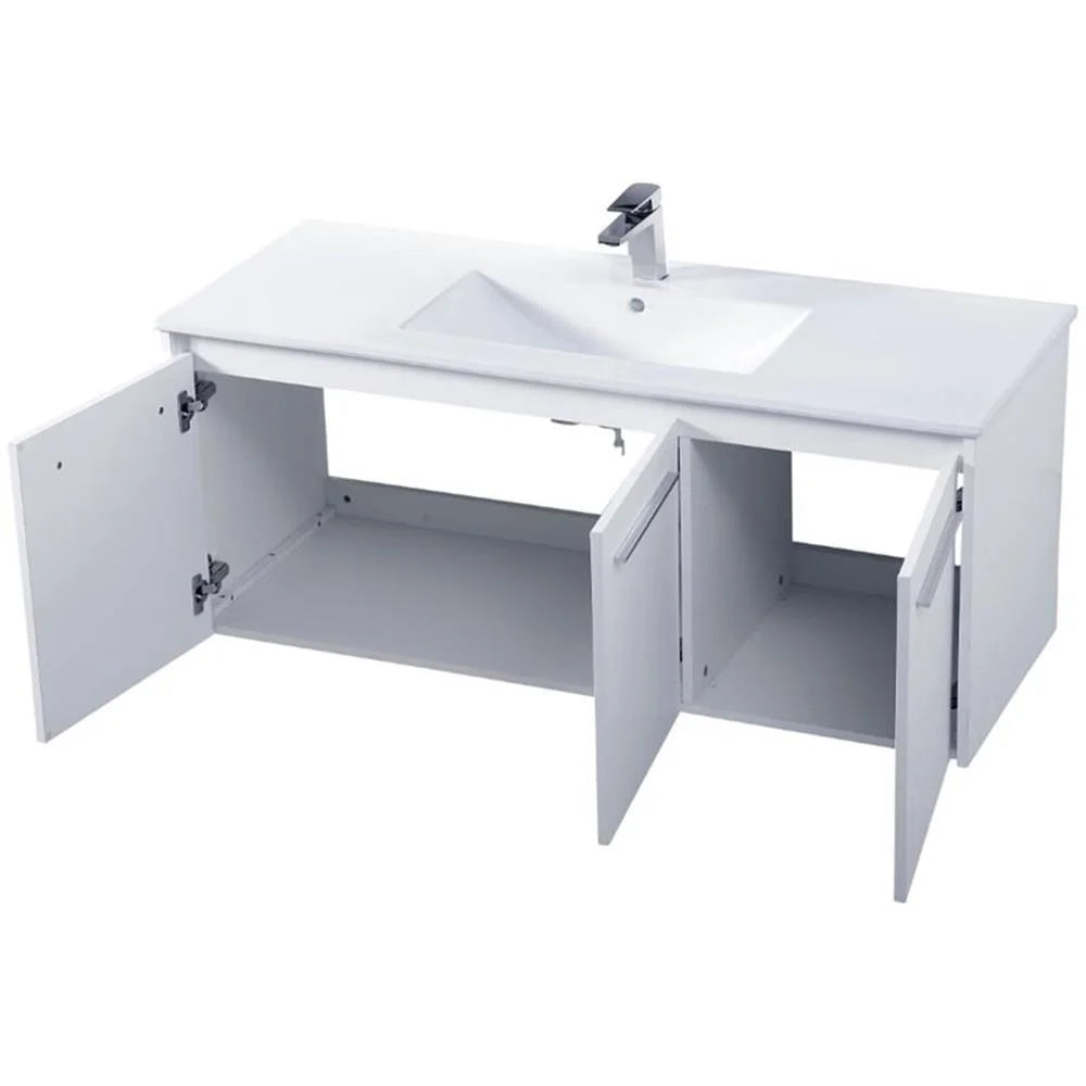Elegant Kitchen and Bath 48 Inch  Single Bathroom Floating Vanity In Concrete Grey