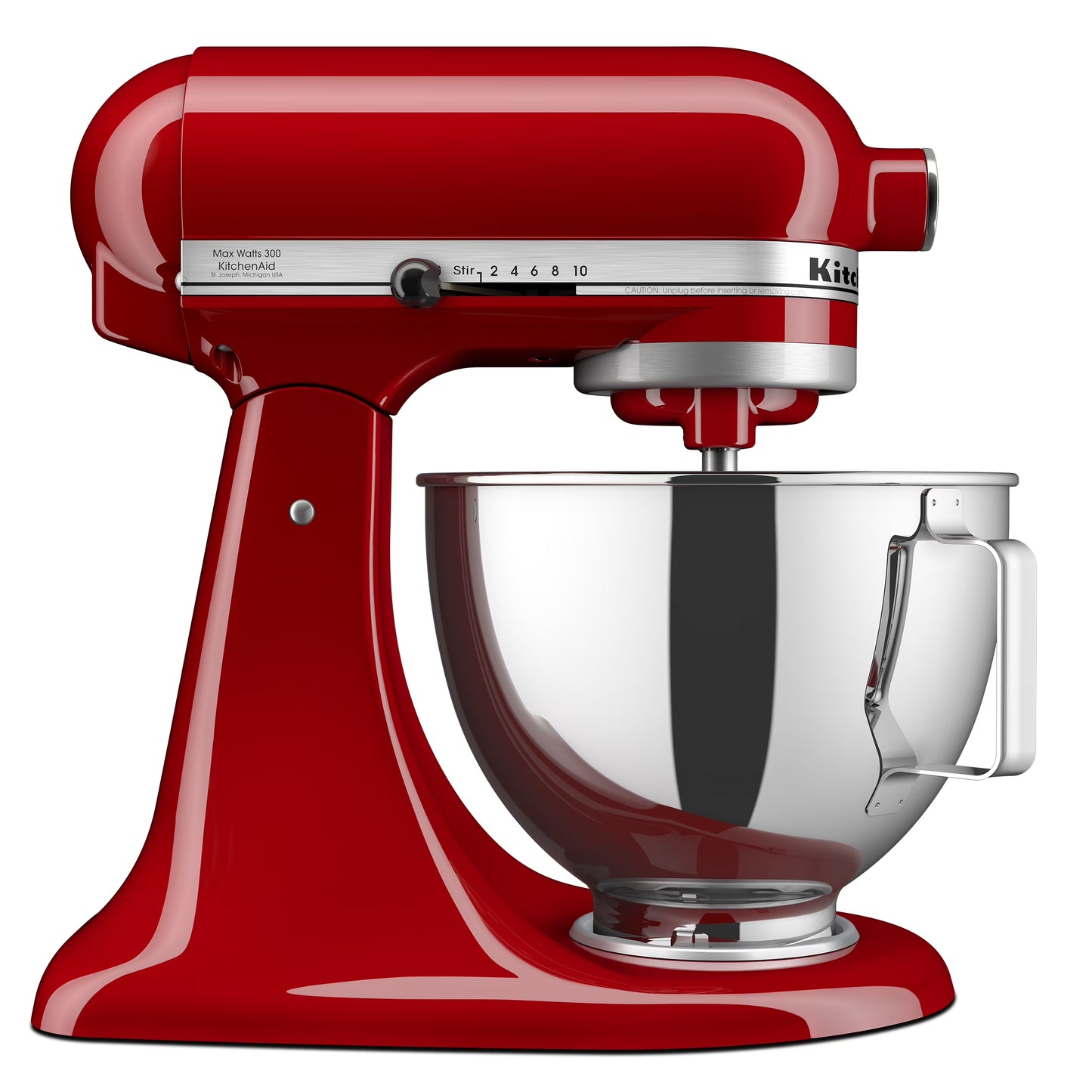 KitchenAid Deluxe Series 4.5 Quart Tilt-Head Stand Mixer with Stainless Bowl, Contour Silver, KSM97CU